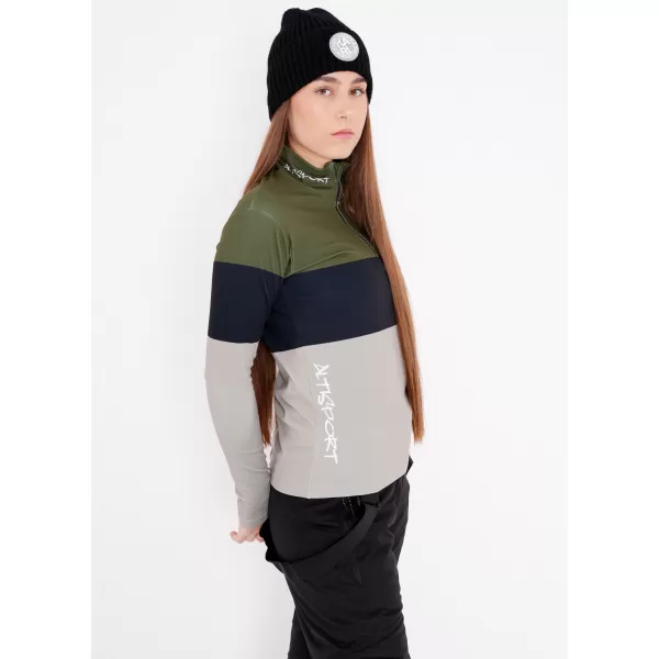  Premium cu hanoracte termo funcțional pentru femei ALTISPORT VOJ/ALW051TER03 KAKI 