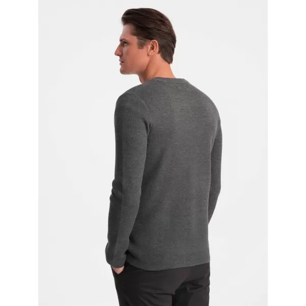  Pulover pentru bărbați OMBRE OM-SWCD-0109 GRAFIT MELANGE 