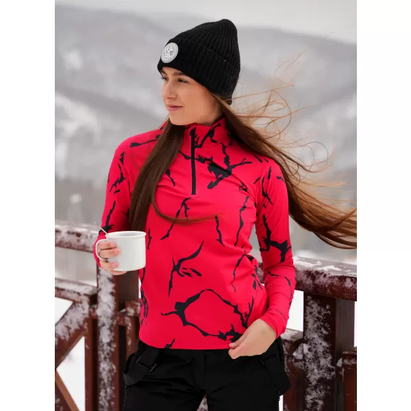  Premium cu hanoracte termo funcțional pentru femei ALTISPORT VOJ/ALW052TER03 ROŞU 