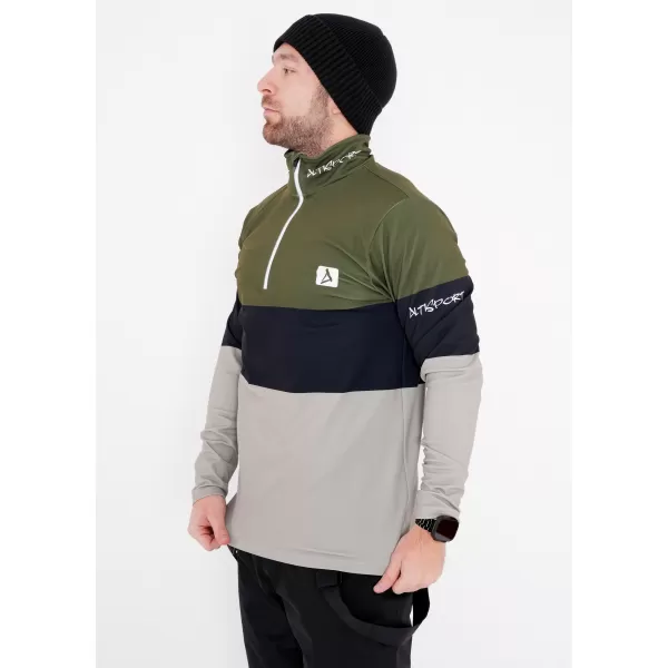  Premium cu hanorac termo funcțional pentru bărbați ALTISPORT VOJ/ALM051TER03 KAKI 