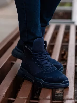 Pantofi pentru bărbați OMBRE OM-FOBO-0122 ALBASTRU MARIN