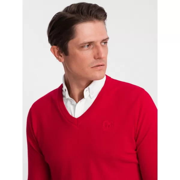  Pulover pentru bărbați OMBRE OM-SWSW-0102 ROŞU 