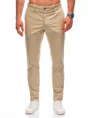 Pantaloni EDOTI P1359 BEJ ÎNTUNECAT