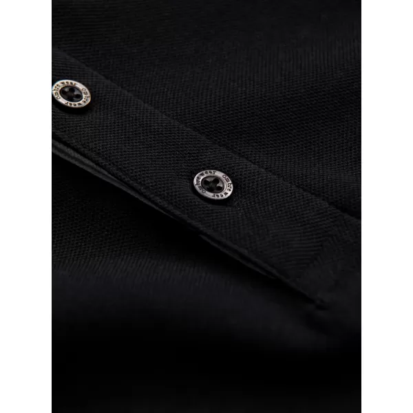  Mens t -thirt cu guler OMBRE OM-POSS-0113 NEGRU 