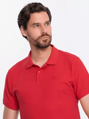 Mens t -thirt cu guler OMBRE S1374 ROŞU
