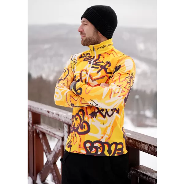  Premium cu hanorac termo funcțional pentru bărbați ALTISPORT VOJ/ALM054TER03 CHIHLIMBAR 