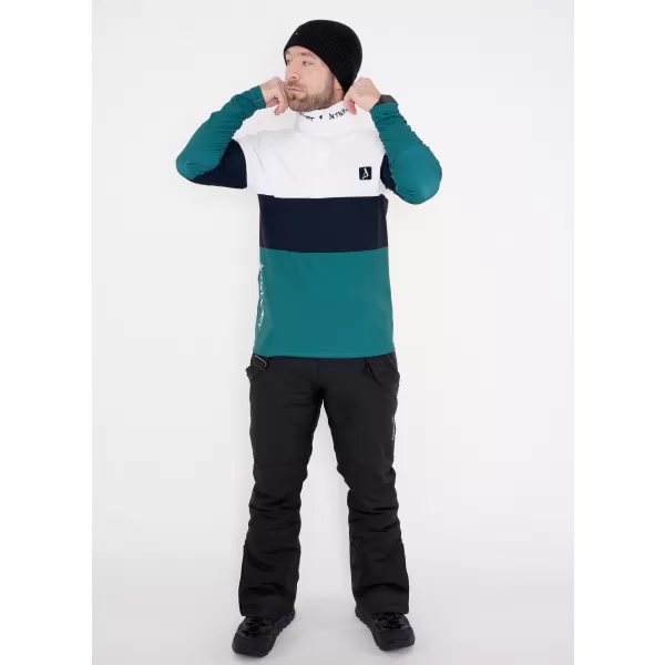  Premium cu hanorac termo funcțional pentru bărbați ALTISPORT VOJ/ALM051TER03 ALB -GREEN 
