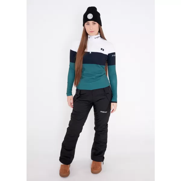  Premium cu hanoracte termo funcțional pentru femei ALTISPORT VOJ/ALW051TER03 ALB -GREEN 
