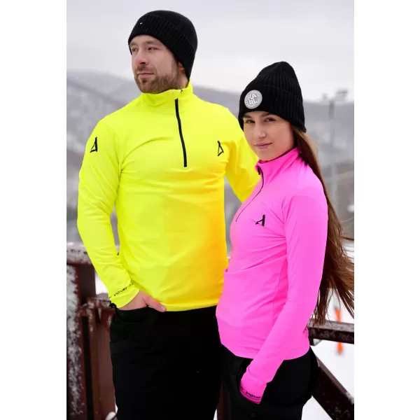  Premium cu hanorac termo funcțional pentru bărbați ALTISPORT VOJ/ALM000TER03 NEON GALBEN 