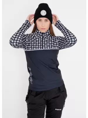 Premium cu hanoracte termo funcțional pentru femei ALTISPORT VOJ/ALW048TER03 ALB -NEGRU