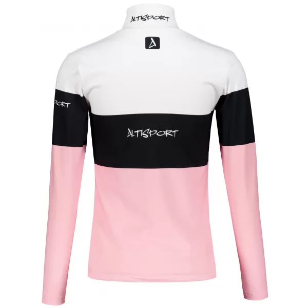  Premium cu hanoracte termo funcțional pentru femei ALTISPORT VOJ/ALW051TER03 ALB -PINK 