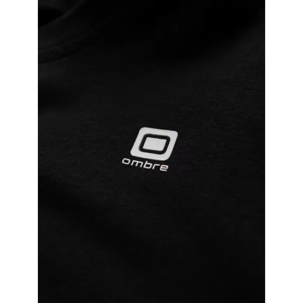  Tricou pentru bărbați cu mânecă lungă OMBRE OM-LSCL-0110 NEGRU 