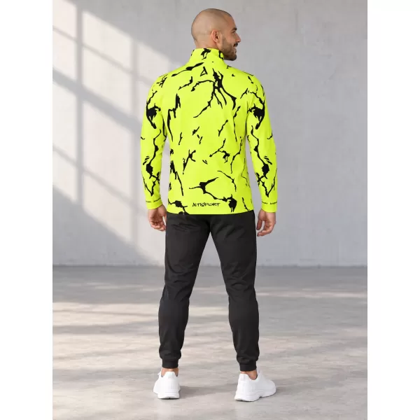  Premium cu hanorac termo funcțional pentru bărbați ALTISPORT VOJ/ALM052TER03 NEON VERDE 