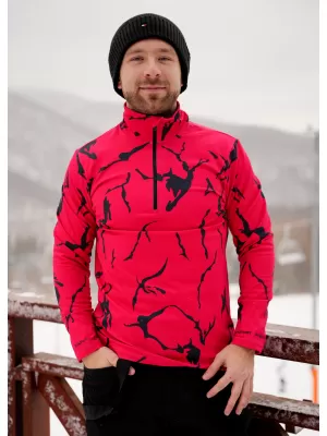 Premium cu hanorac termo funcțional pentru bărbați ALTISPORT VOJ/ALM052TER03 ROŞU
