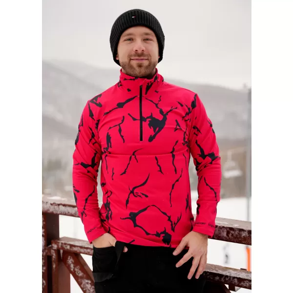  Premium cu hanorac termo funcțional pentru bărbați ALTISPORT VOJ/ALM052TER03 ROŞU 