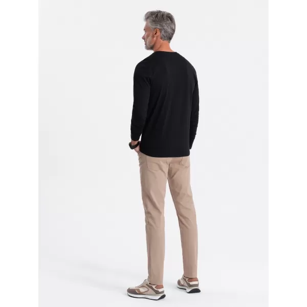  Cămaşă OMBRE OM-LSBL-0106 NEGRU 