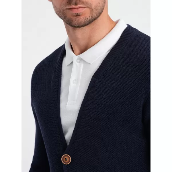  Pulover pentru bărbați OMBRE OM-SWCD-0109 ALBASTRU MARIN 