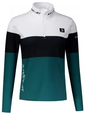 Premium cu hanoracte termo funcțional pentru femei ALTISPORT VOJ/ALW051TER03 ALB -GREEN