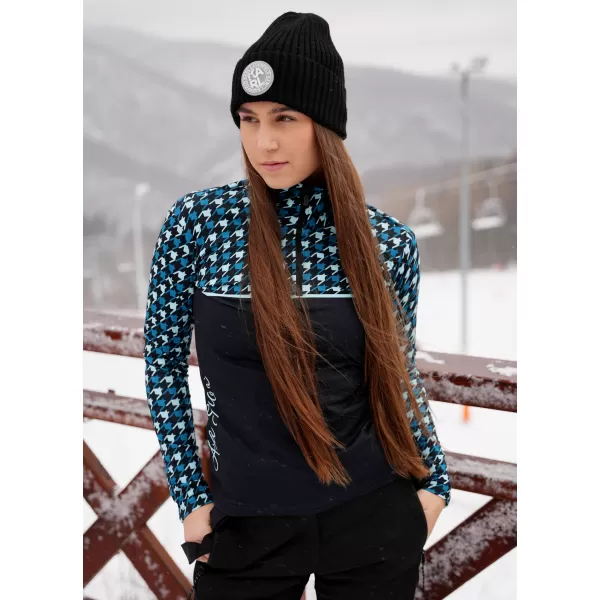  Premium cu hanoracte termo funcțional pentru femei ALTISPORT VOJ/ALW048TER03 NEGRU -BLUE 