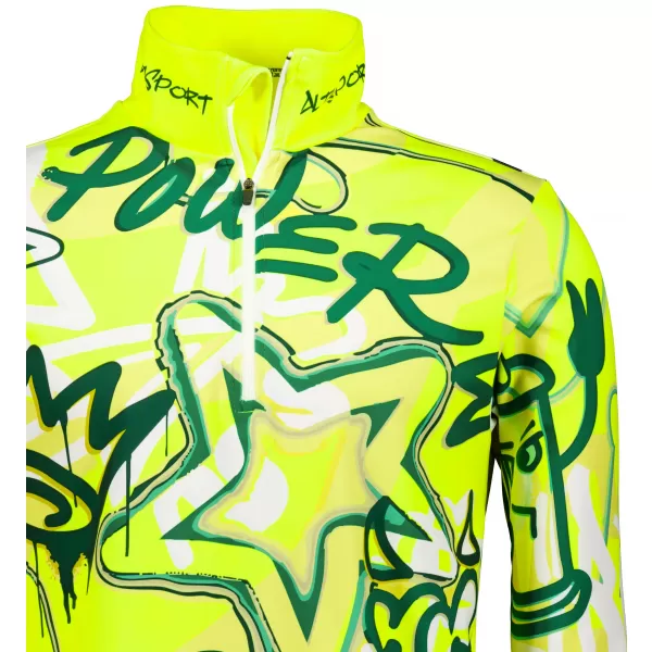  Premium cu hanorac termo funcțional pentru bărbați ALTISPORT VOJ/ALM054TER03 FLUO 