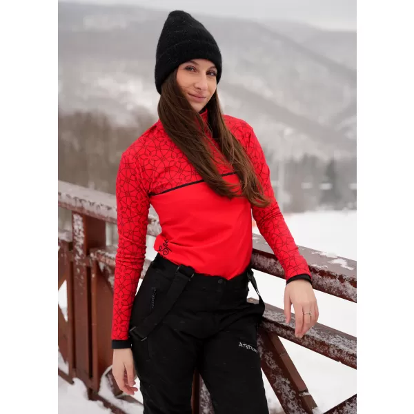  Premium cu hanoracte termo funcțional pentru femei ALTISPORT VOJ/ALW053TER03 ROŞU 