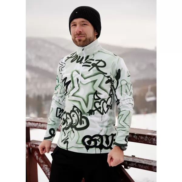  Premium cu hanorac termo funcțional pentru bărbați ALTISPORT VOJ/ALM054TER03 VERDE 