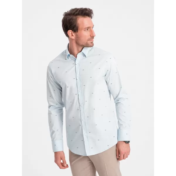  Cămaşă OMBRE OM-SHCS-0156 ALBASTRU 