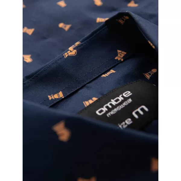  Cămaşă OMBRE OM-SHCS-0151 CERNEALĂ 