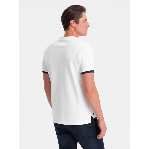  Mens t -thirt cu guler OMBRE OM-TSCT-0156 ALB 