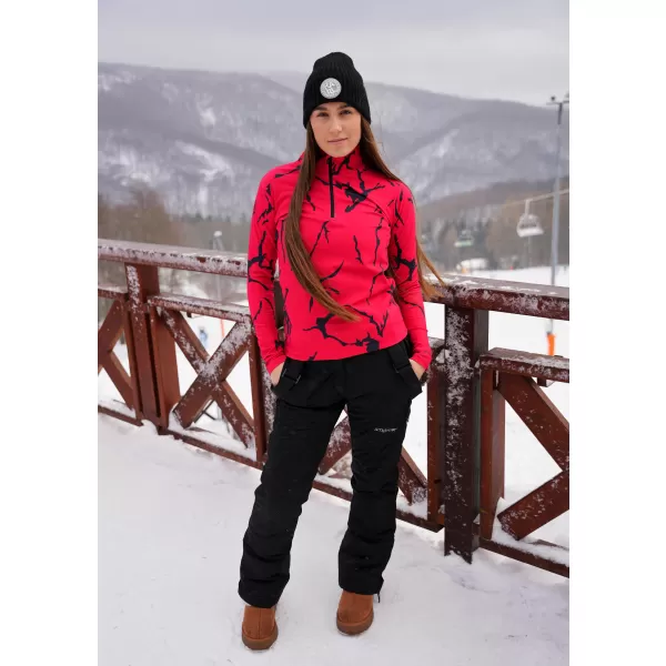  Premium cu hanoracte termo funcțional pentru femei ALTISPORT VOJ/ALW052TER03 ROŞU 