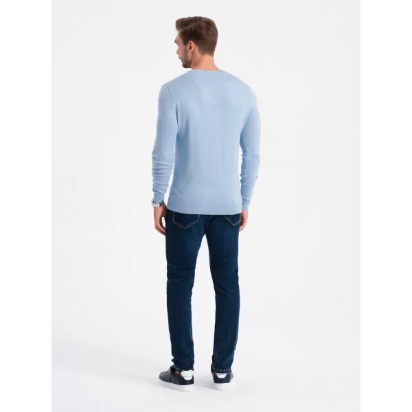  Pulover pentru bărbați OMBRE OM-SWBS-0107 ALBASTRU DESCHIS 