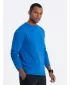 Tricou pentru bărbați cu mânecă lungă OMBRE OM-LSBL-0106 ALBASTRU