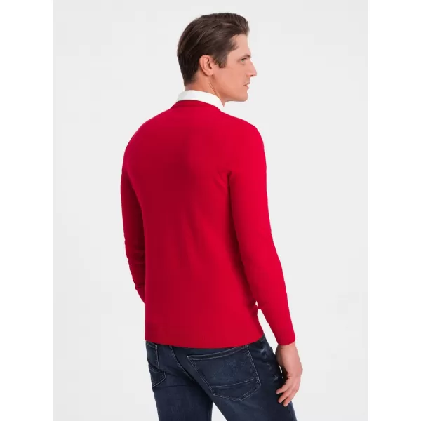  Pulover pentru bărbați OMBRE OM-SWSW-0102 ROŞU 