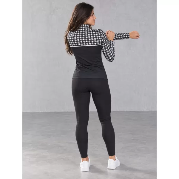  Premium cu hanoracte termo funcțional pentru femei ALTISPORT VOJ/ALW048TER03 ALB -NEGRU 