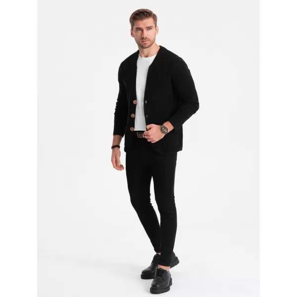  Pulover pentru bărbați OMBRE OM-SWCD-0109 NEGRU 