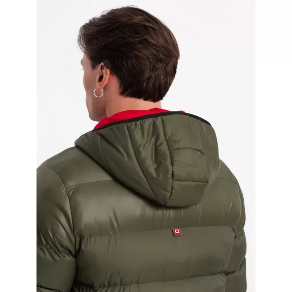  Geacă de iarnă pentru bărbați OMBRE OM-JAHP-0145 VERDE MĂSLIN ÎNCHIS 