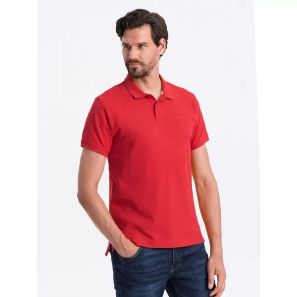  Mens t -thirt cu guler OMBRE S1374 ROŞU 