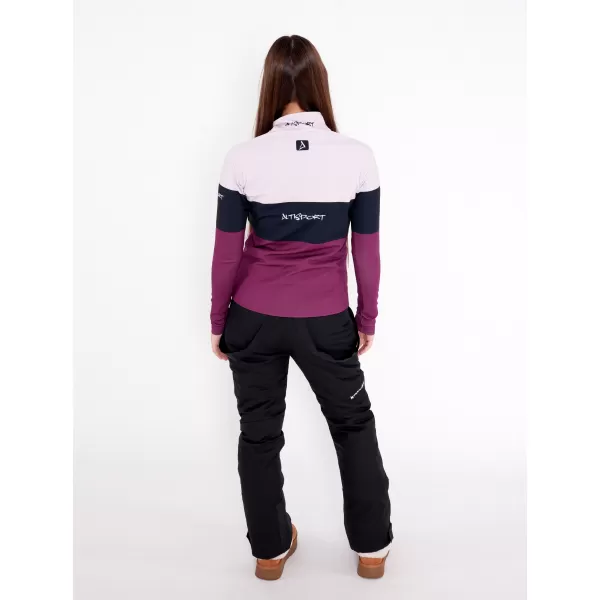  Premium cu hanoracte termo funcțional pentru femei ALTISPORT VOJ/ALW051TER03 BURGUNDIA 