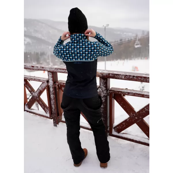  Premium cu hanoracte termo funcțional pentru femei ALTISPORT VOJ/ALW048TER03 NEGRU -BLUE 