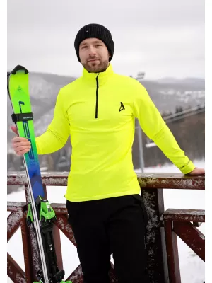 Premium cu hanorac termo funcțional pentru bărbați ALTISPORT VOJ/ALM000TER03 NEON GALBEN