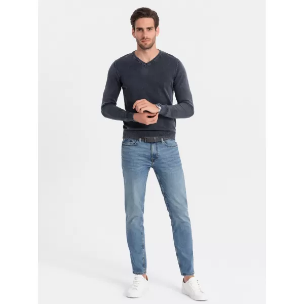  Pulover pentru bărbați OMBRE OM-SWOS-0108 ALBASTRU MARIN 