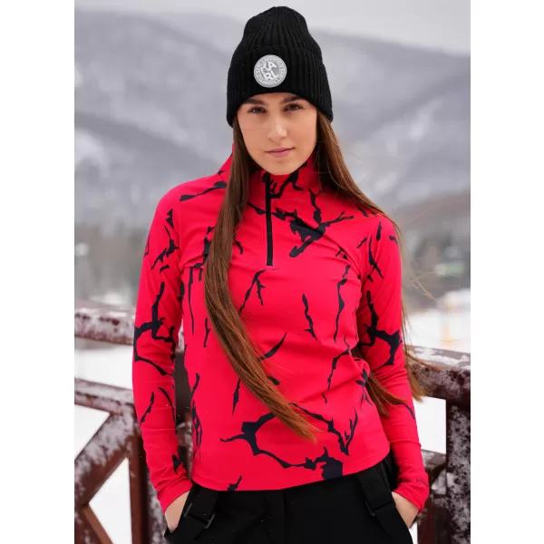  Premium cu hanoracte termo funcțional pentru femei ALTISPORT VOJ/ALW052TER03 ROŞU 