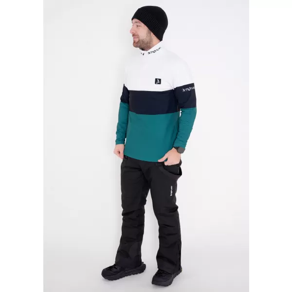  Premium cu hanorac termo funcțional pentru bărbați ALTISPORT VOJ/ALM051TER03 ALB -GREEN 
