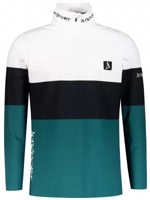 Premium cu hanorac termo funcțional pentru bărbați ALTISPORT VOJ/ALM051TER03 ALB -GREEN