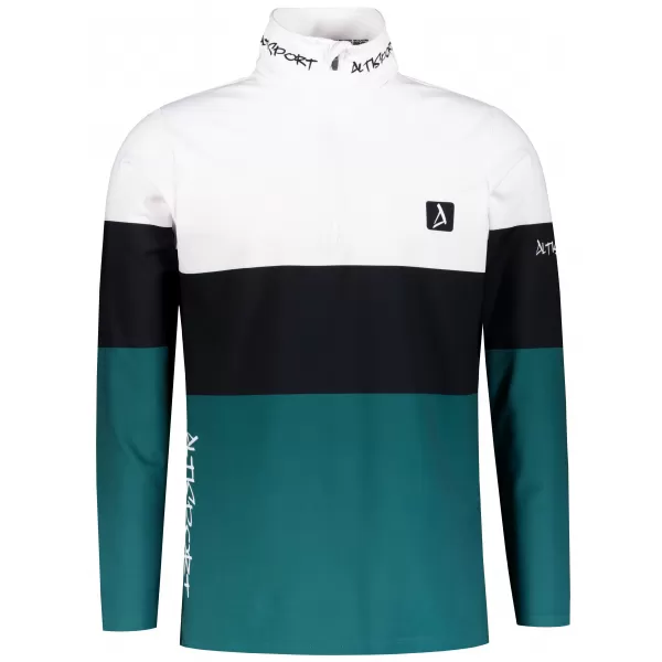  Premium cu hanorac termo funcțional pentru bărbați ALTISPORT VOJ/ALM051TER03 ALB -GREEN 