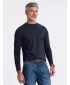 Tricou pentru bărbați cu mânecă lungă OMBRE OM-LSBL-0106 ALBASTRU MARIN