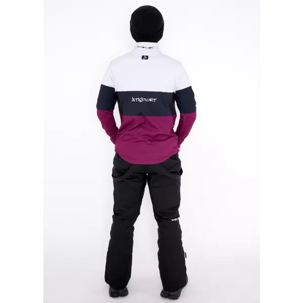  Premium cu hanorac termo funcțional pentru bărbați ALTISPORT VOJ/ALM051TER03 BURGUNDIA 