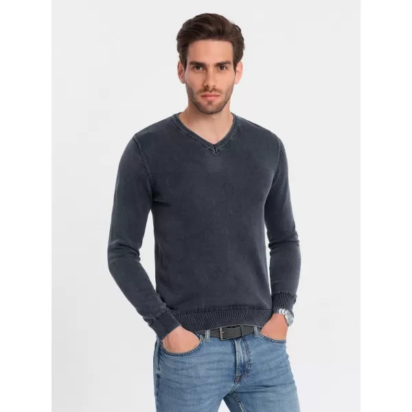  Pulover pentru bărbați OMBRE OM-SWOS-0108 ALBASTRU MARIN 