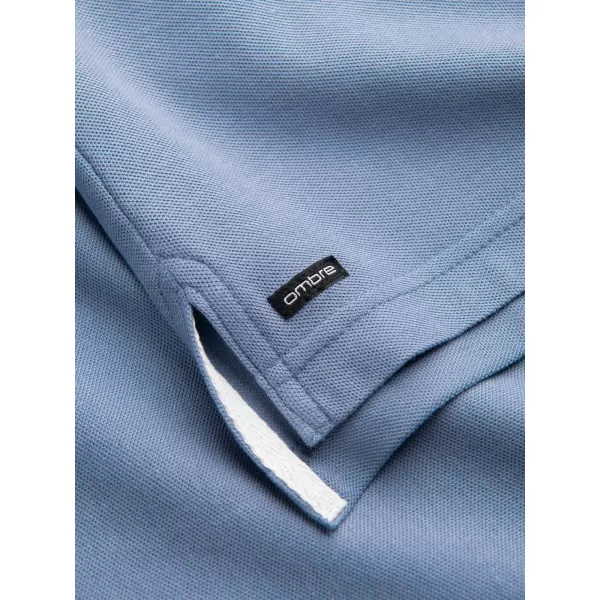  Mens t -thirt cu guler OMBRE OM-TSCT-0156 ALBASTRU 