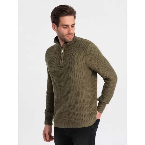  Pulover pentru bărbați OMBRE OM-SWZS-0105 MĂSLIN 